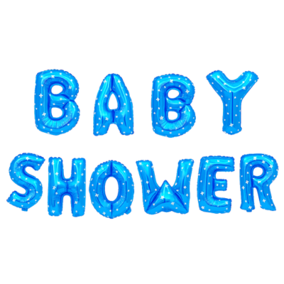 baby shower foil blue