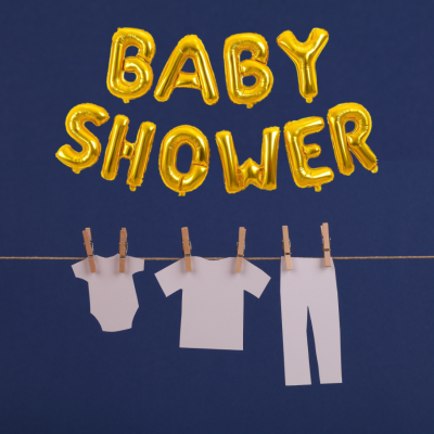 baby shower gold foil