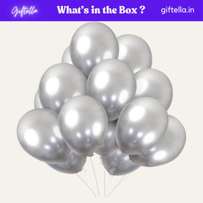silver metallic Balloons