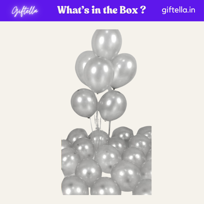 simple silver Balloons